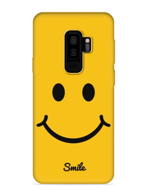 Yellow Smiley Embossed Soft Silicone Case for Samsung Galaxy S9 Plus Zapvi