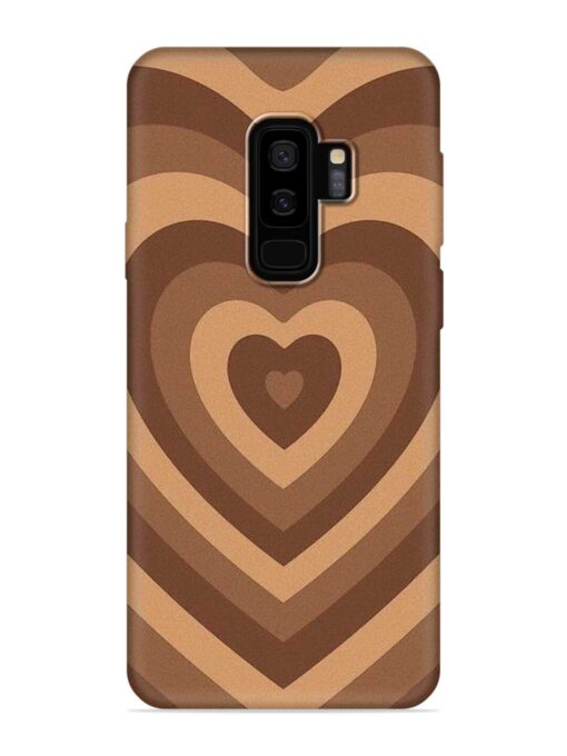 Brown Heart Embossed Soft Silicone Case for Samsung Galaxy S9 Plus Zapvi