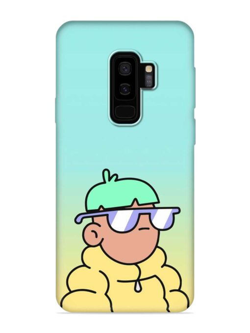 Doodles Cool Character Embossed Soft Silicone Case for Samsung Galaxy S9 Plus Zapvi