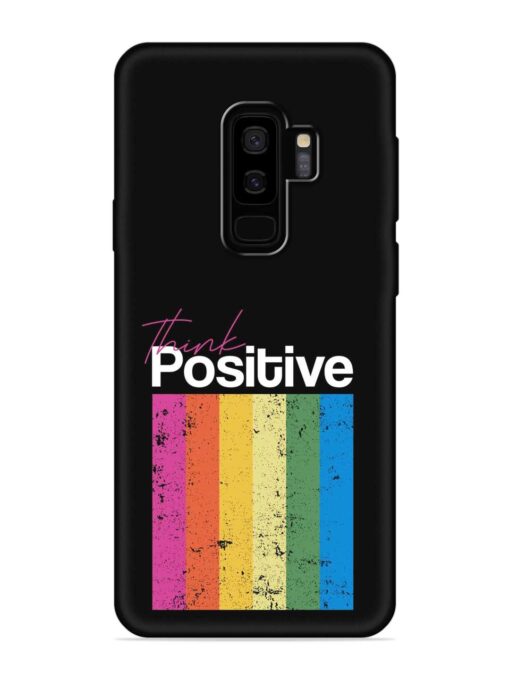 Think Positive Typography Embossed Soft Silicone Case for Samsung Galaxy S9 Plus Zapvi