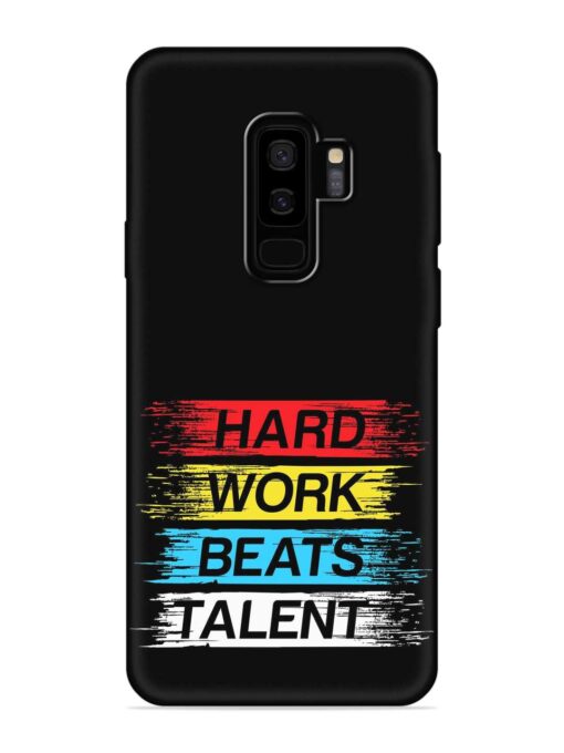 Hard Work Beats Embossed Soft Silicone Case for Samsung Galaxy S9 Plus Zapvi