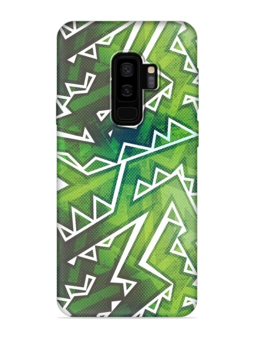 Green Graffiti Seamless Embossed Soft Silicone Case for Samsung Galaxy S9 Plus Zapvi