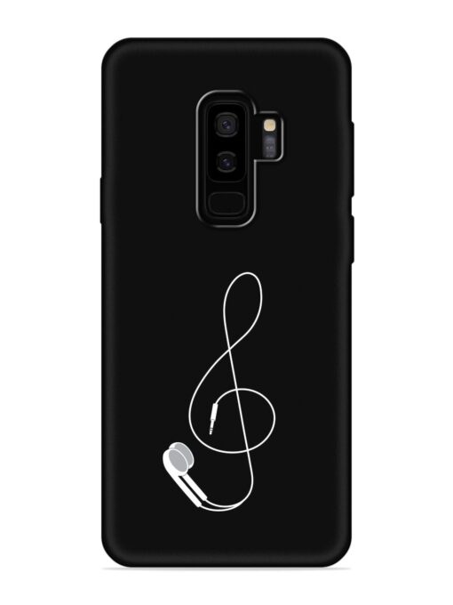 Music Earphone Vector Embossed Soft Silicone Case for Samsung Galaxy S9 Plus Zapvi