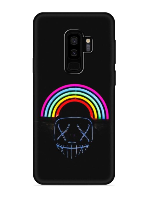 Mask Rainbow Embossed Soft Silicone Case for Samsung Galaxy S9 Plus Zapvi