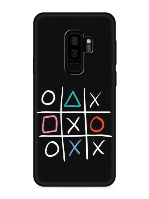 Super Neon Tic-Tac-Toe Embossed Soft Silicone Case for Samsung Galaxy S9 Plus Zapvi