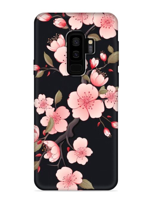 Cherry Blossom Embossed Soft Silicone Case for Samsung Galaxy S9 Plus Zapvi