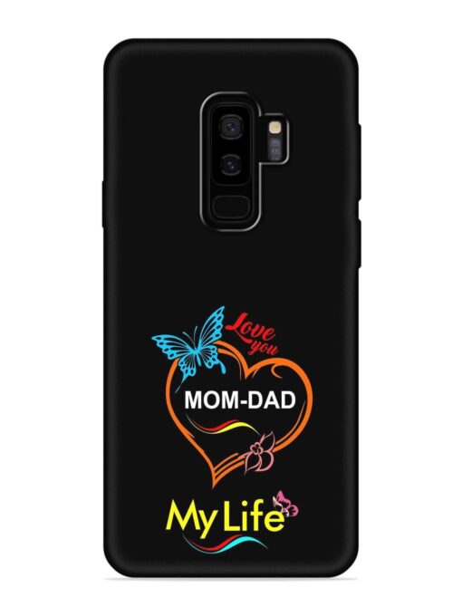 Love You Mom Dad Embossed Soft Silicone Case for Samsung Galaxy S9 Plus Zapvi