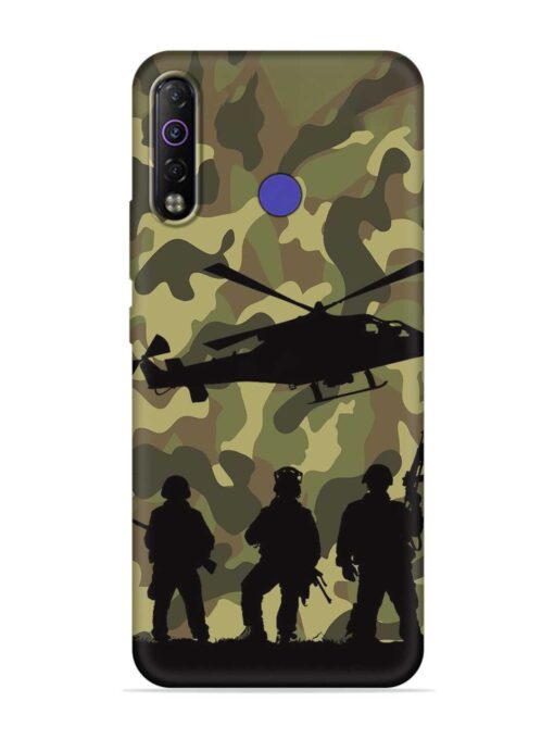 Army Heros Embossed Soft Silicone Case for Tecno Camon 12 Air Zapvi