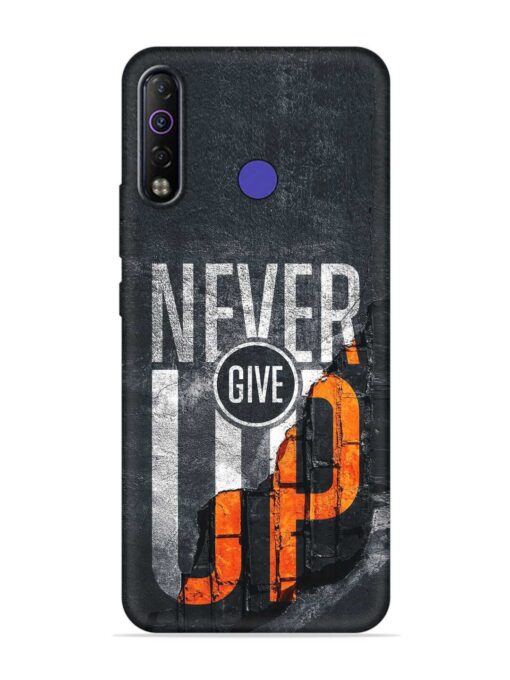 Never Give Up Embossed Soft Silicone Case for Tecno Camon 12 Air Zapvi