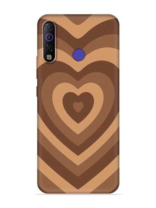 Brown Heart Embossed Soft Silicone Case for Tecno Camon 12 Air Zapvi