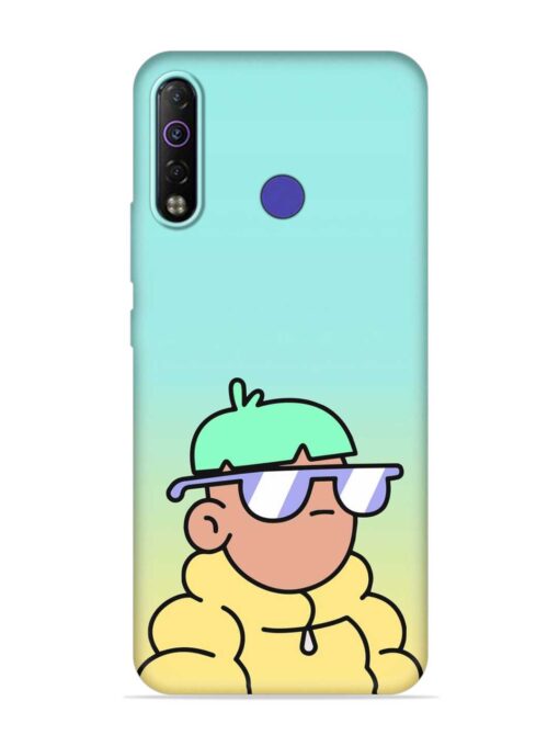 Doodles Cool Character Embossed Soft Silicone Case for Tecno Camon 12 Air