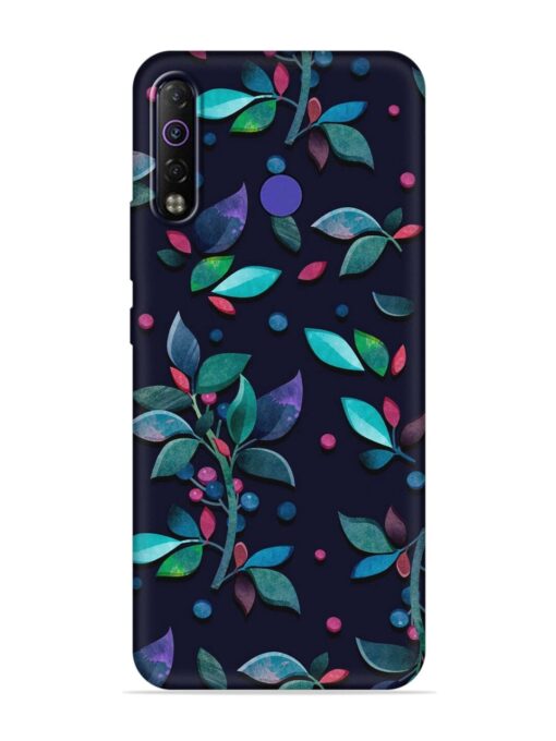 Decorative Watercolor Flower Embossed Soft Silicone Case for Tecno Camon 12 Air Zapvi