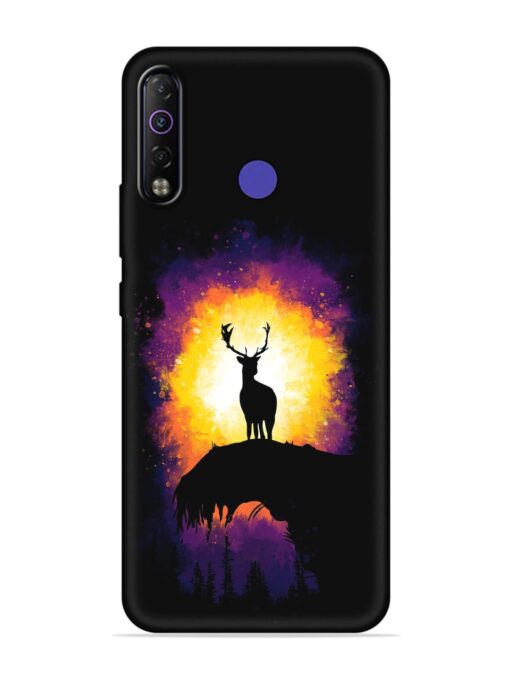 Elk Animal Art Embossed Soft Silicone Case for Tecno Camon 12 Air Zapvi