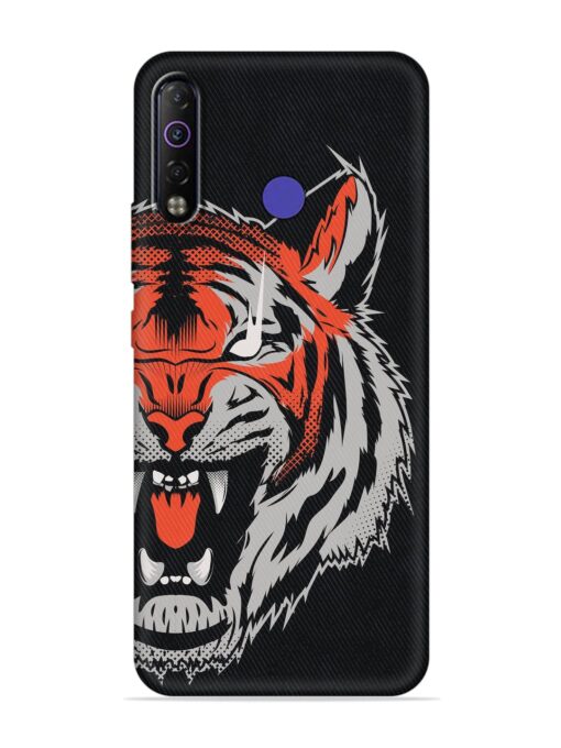 Tiger Aggression Embossed Soft Silicone Case for Tecno Camon 12 Air Zapvi