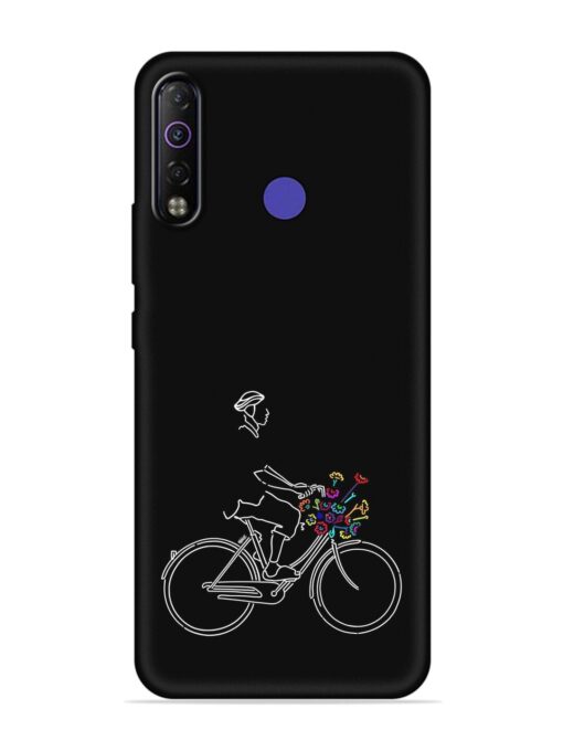 Minimalist Cycle Art Embossed Soft Silicone Case for Tecno Camon 12 Air