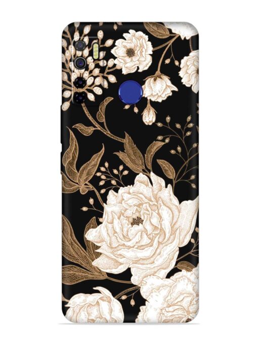 Peonies Roses Floral Embossed Soft Silicone Case for Tecno Camon 15 Zapvi