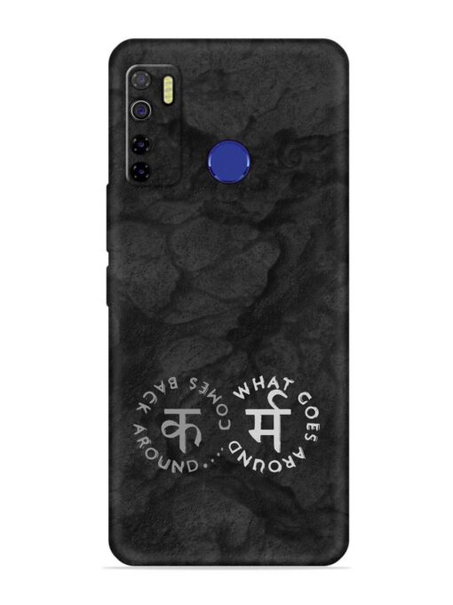 Karma Hindi Word Embossed Soft Silicone Case for Tecno Camon 15 Zapvi