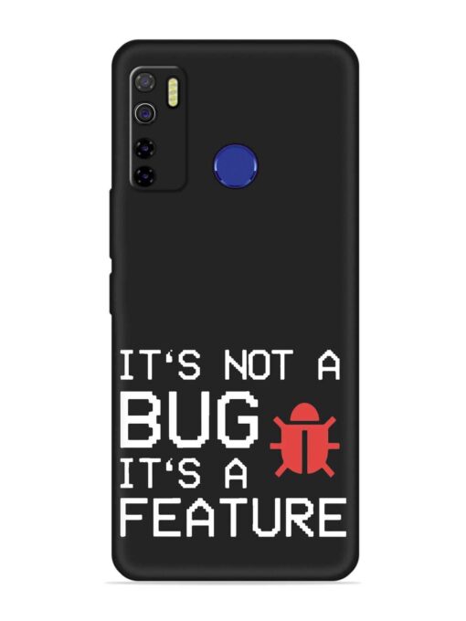 Not Bug Feature Embossed Soft Silicone Case for Tecno Camon 15 Zapvi