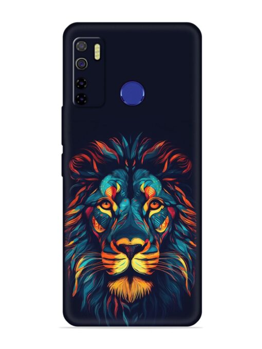 Colorful Lion Embossed Soft Silicone Case for Tecno Camon 15