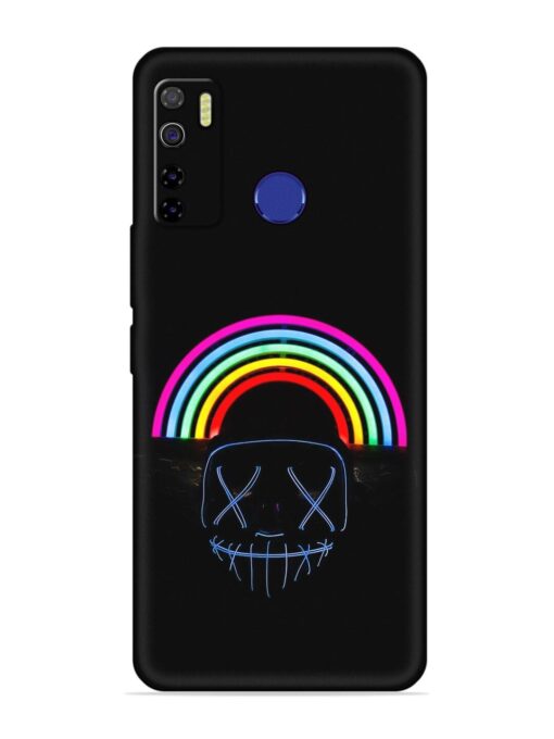 Mask Rainbow Embossed Soft Silicone Case for Tecno Camon 15