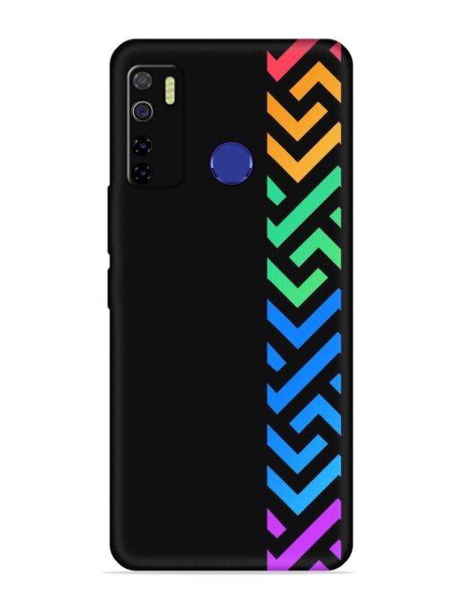 Colorshape Stripes Embossed Soft Silicone Case for Tecno Camon 15 Zapvi