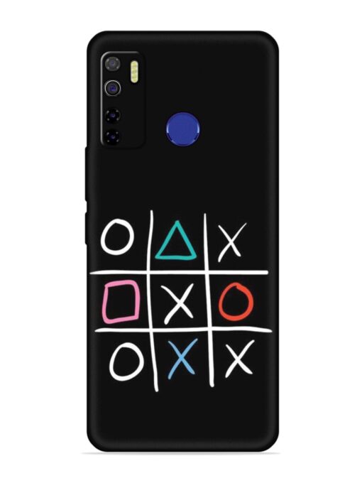 Super Neon Tic-Tac-Toe Embossed Soft Silicone Case for Tecno Camon 15 Zapvi