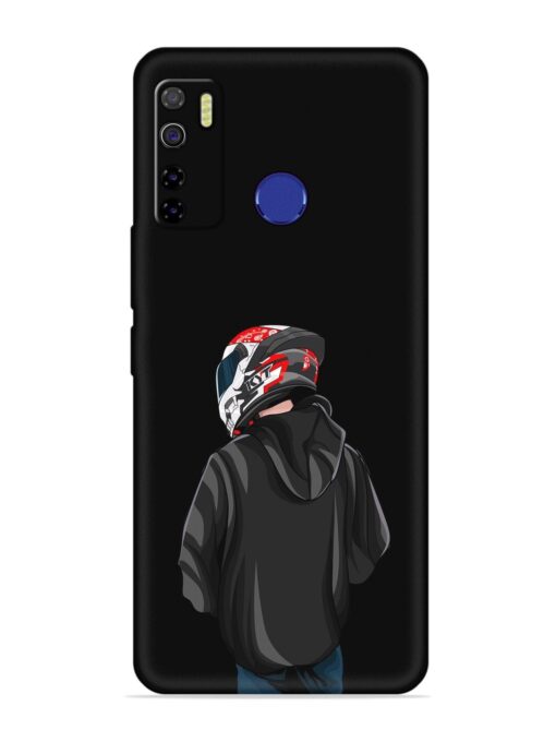 Motorcycle Rider Embossed Soft Silicone Case for Tecno Camon 15 Zapvi