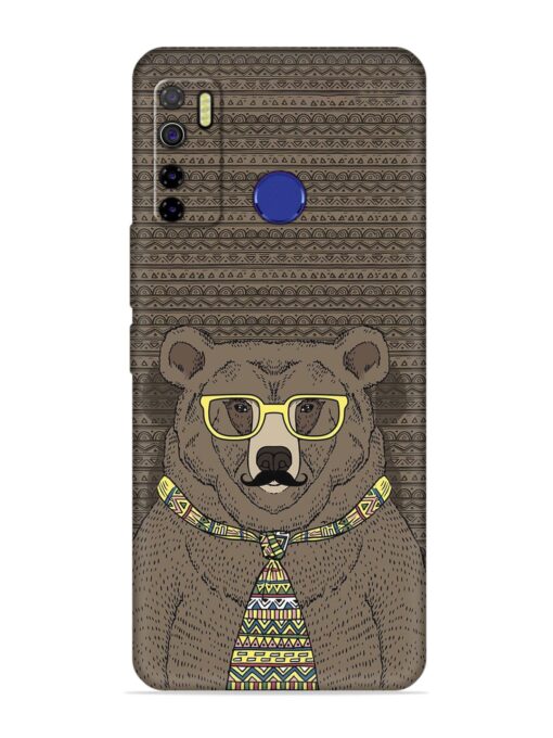 Grizzly Bear Embossed Soft Silicone Case for Tecno Camon 15 Zapvi