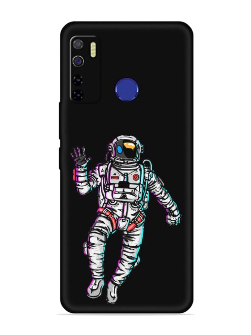 Spaceman Embossed Soft Silicone Case for Tecno Camon 15 Zapvi