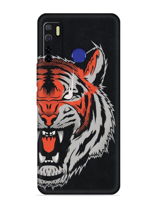 Tiger Aggression Embossed Soft Silicone Case for Tecno Camon 15 Zapvi