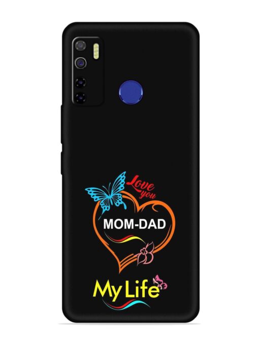 Love You Mom Dad Embossed Soft Silicone Case for Tecno Camon 15 Zapvi