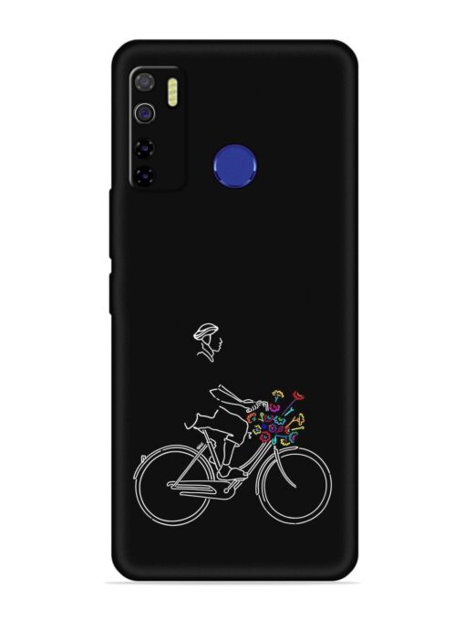 Minimalist Cycle Art Embossed Soft Silicone Case for Tecno Camon 15 Zapvi