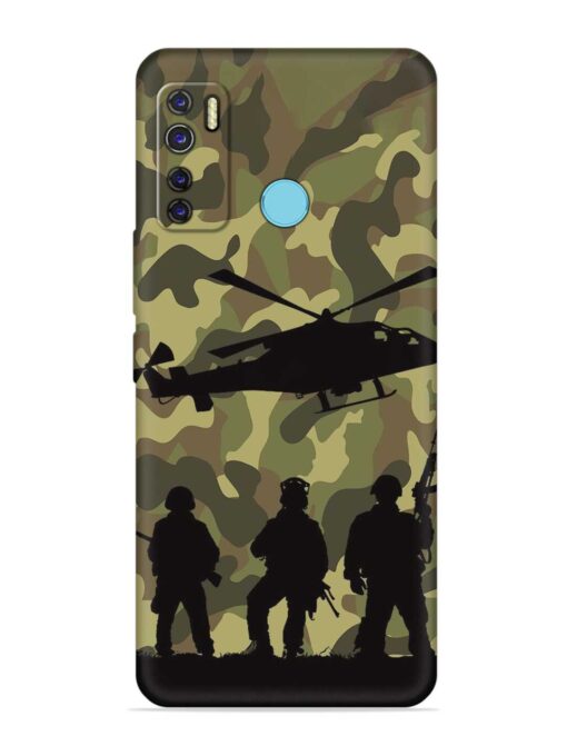 Army Heros Embossed Soft Silicone Case for Tecno Camon 15 Air Zapvi