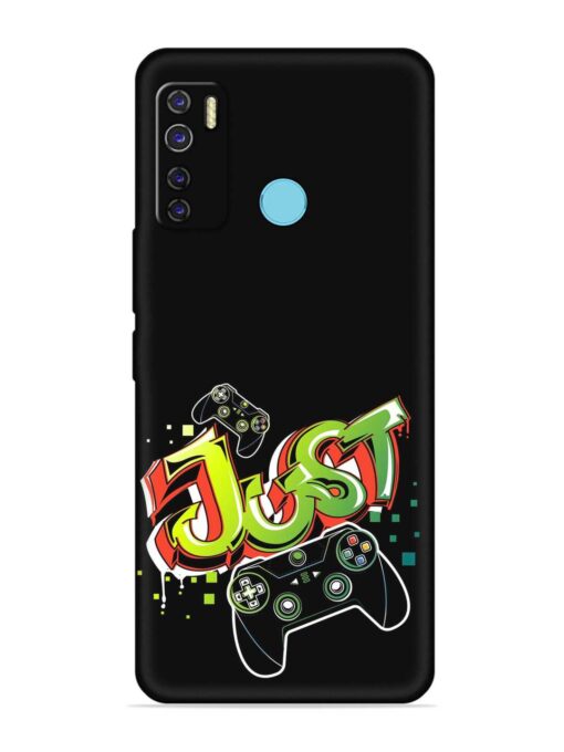 Graffiti Gamepad Illustration Embossed Soft Silicone Case for Tecno Camon 15 Air