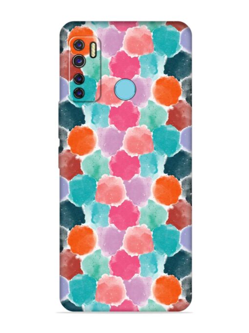 Colorful Seamless Pattern Embossed Soft Silicone Case for Tecno Camon 15 Air