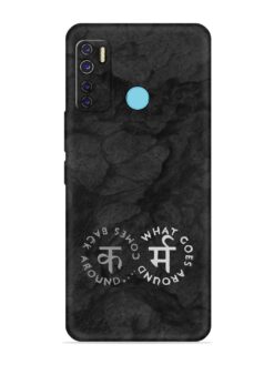 Karma Hindi Word Embossed Soft Silicone Case for Tecno Camon 15 Air