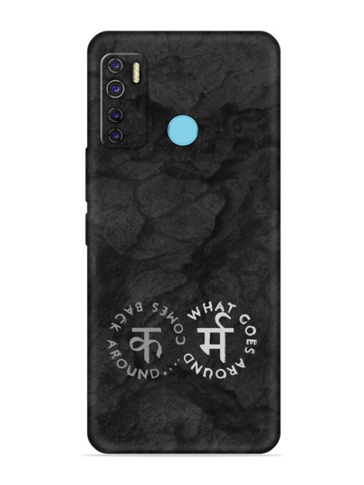 Karma Hindi Word Embossed Soft Silicone Case for Tecno Camon 15 Air Zapvi