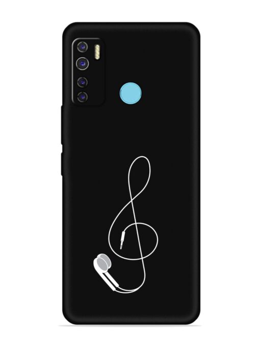 Music Earphone Vector Embossed Soft Silicone Case for Tecno Camon 15 Air