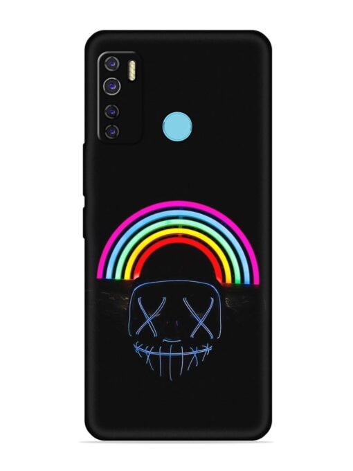 Mask Rainbow Embossed Soft Silicone Case for Tecno Camon 15 Air Zapvi