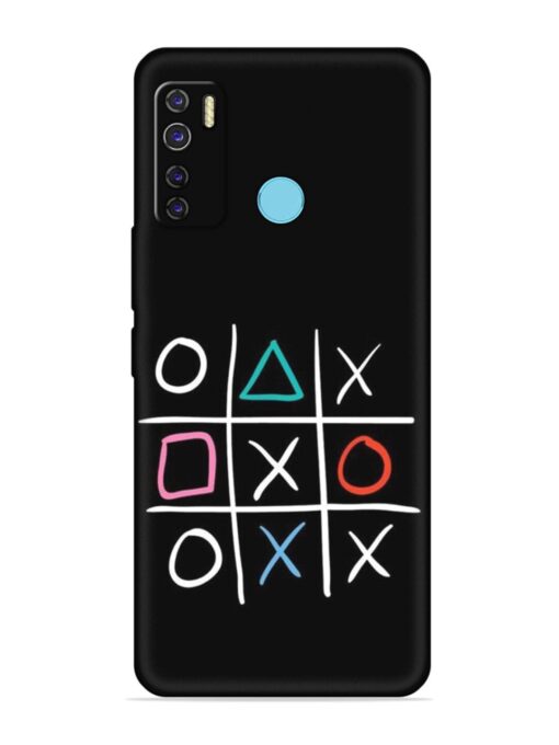 Super Neon Tic-Tac-Toe Embossed Soft Silicone Case for Tecno Camon 15 Air Zapvi