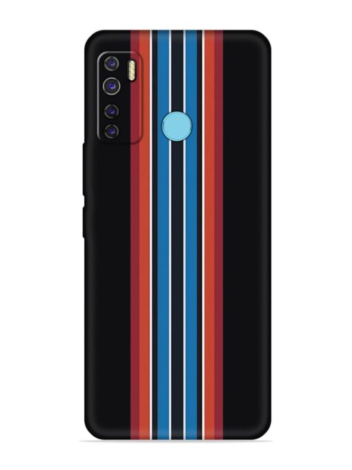 Vertical Strips Embossed Soft Silicone Case for Tecno Camon 15 Air