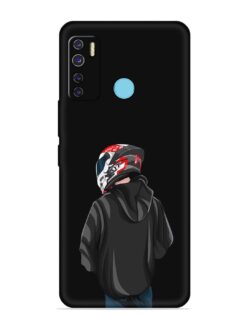 Motorcycle Rider Embossed Soft Silicone Case for Tecno Camon 15 Air