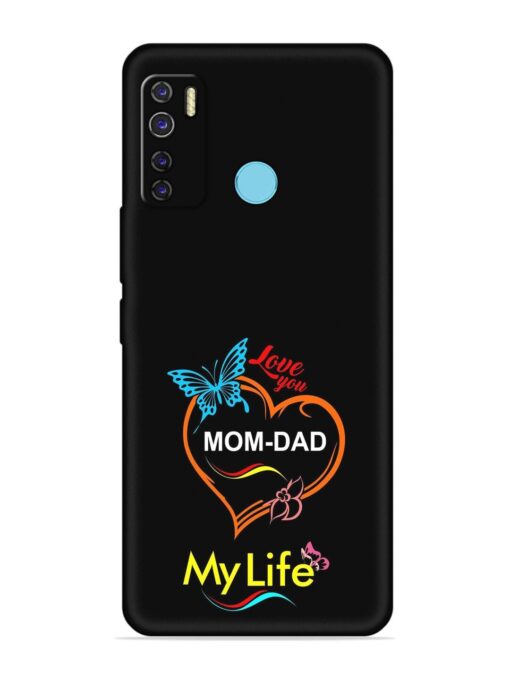 Love You Mom Dad Embossed Soft Silicone Case for Tecno Camon 15 Air