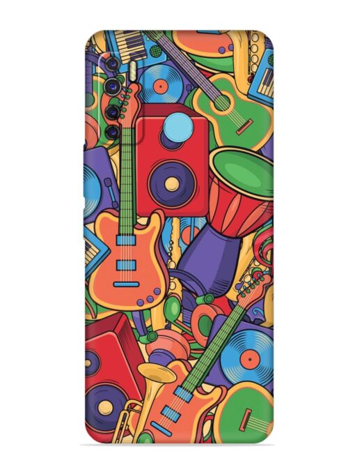 Colorful Music Art Embossed Soft Silicone Case for Tecno Camon 15 Air Zapvi