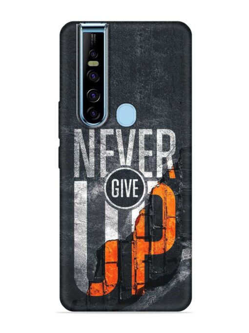 Never Give Up Embossed Soft Silicone Case for Tecno Camon 15 Pro Zapvi