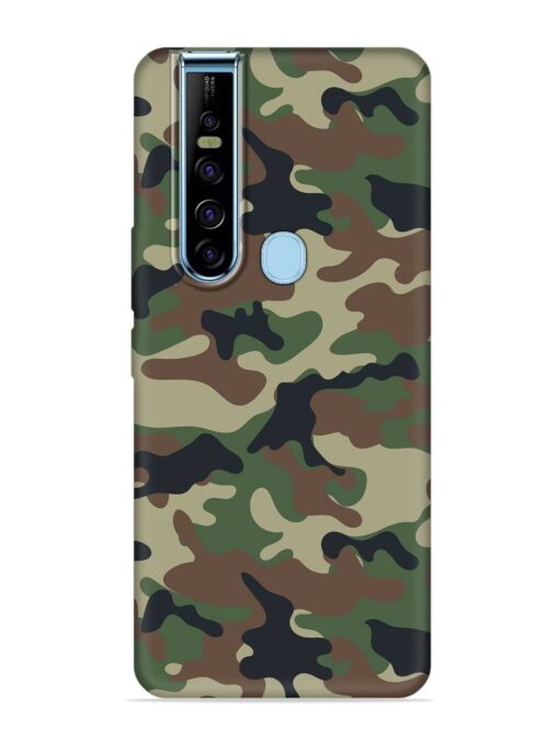 Army Military Camouflage Dark Green Embossed Soft Silicone Case for Tecno Camon 15 Pro Zapvi