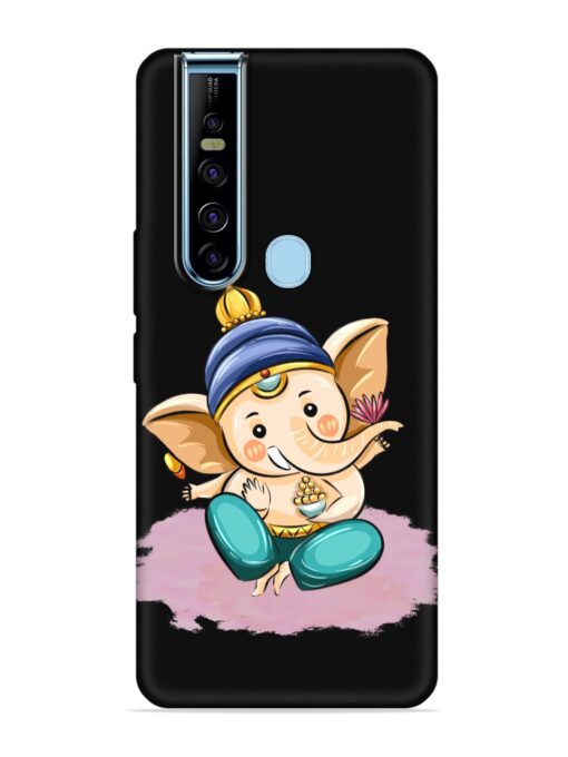 Bal Ganesh Vector Art Embossed Soft Silicone Case for Tecno Camon 15 Pro Zapvi