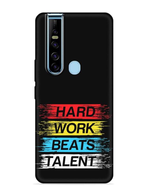 Hard Work Beats Embossed Soft Silicone Case for Tecno Camon 15 Pro Zapvi