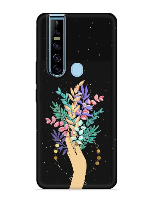 Flower On Hand Embossed Soft Silicone Case for Tecno Camon 15 Pro Zapvi