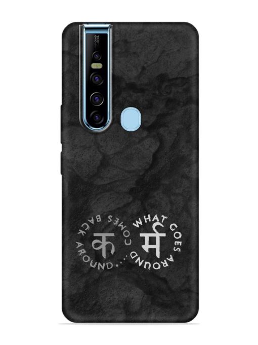 Karma Hindi Word Embossed Soft Silicone Case for Tecno Camon 15 Pro Zapvi